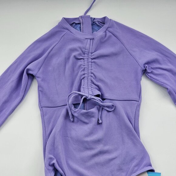 NWT Seafolly Kids Mini Me Portofino Long Sleeve One-Piece L32138 Girls Size 14‎ - Picture 1 of 5